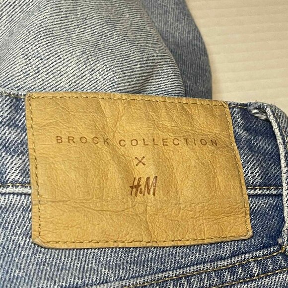 Brock Collection X H&M Women's Light Wash Straight Leg Denim Jeans SIZE 10 - Picture 6 of 6
